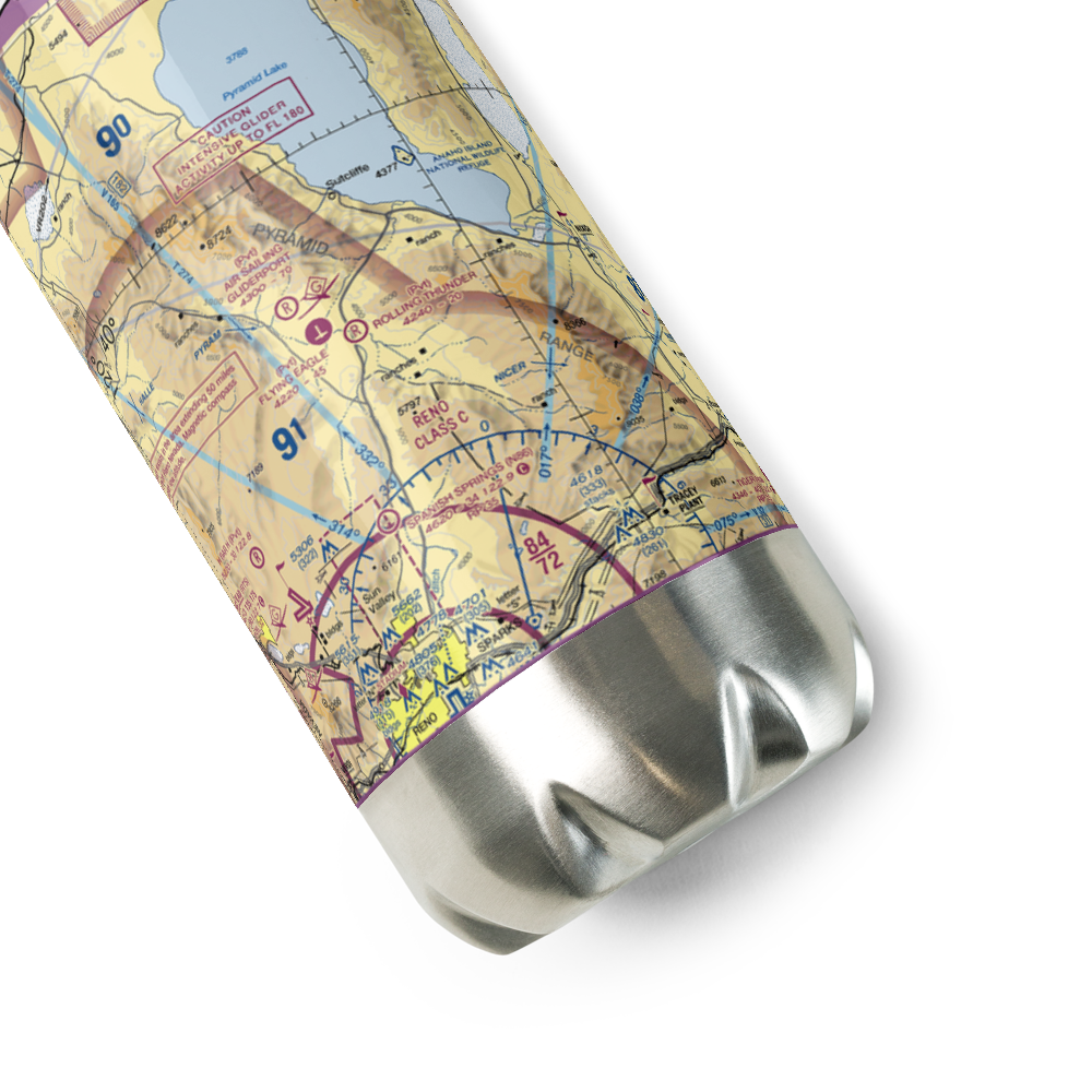 Rolling Thunder Airport (NV96) VFR Sectional Water Bottle 