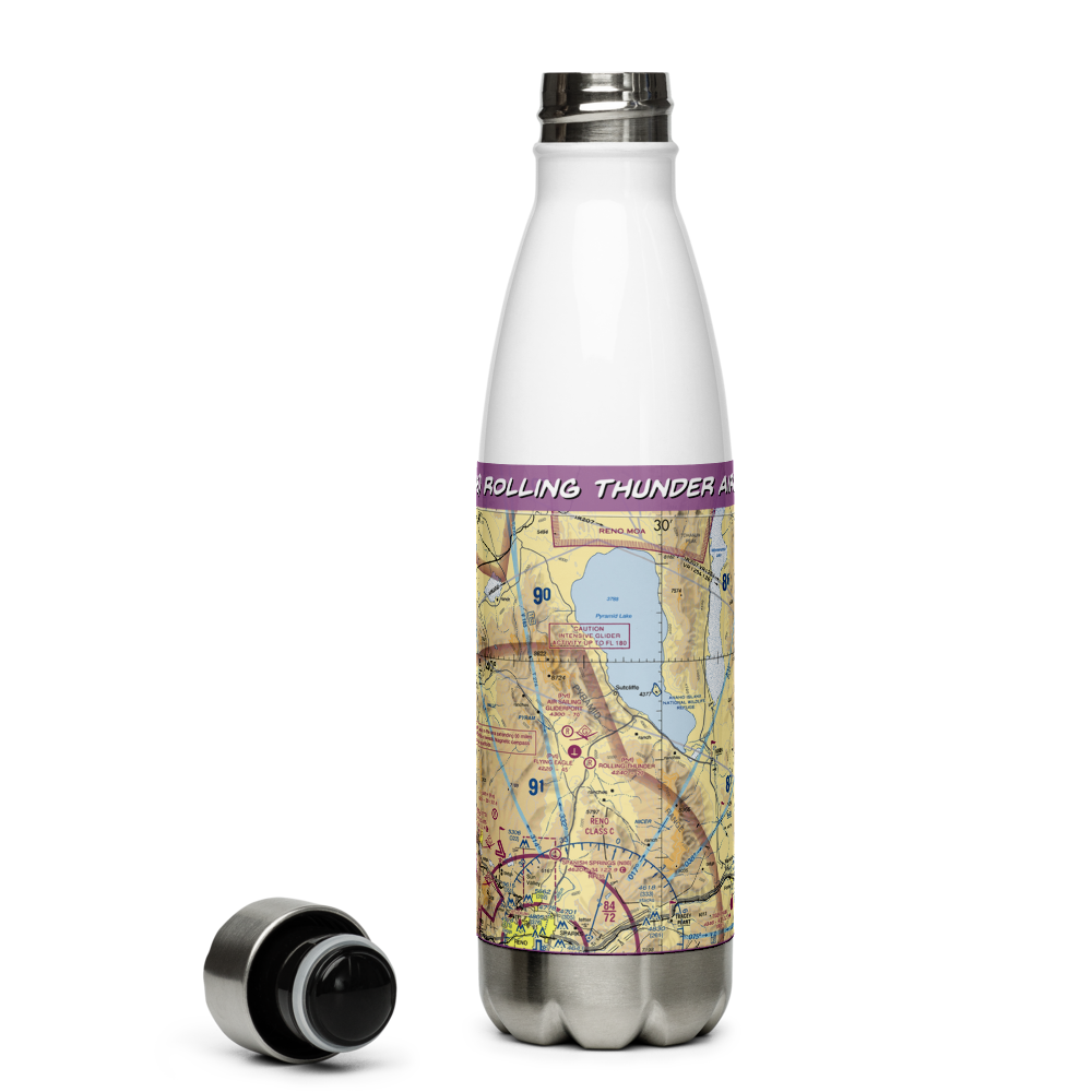Rolling Thunder Airport (NV96) VFR Sectional Water Bottle 