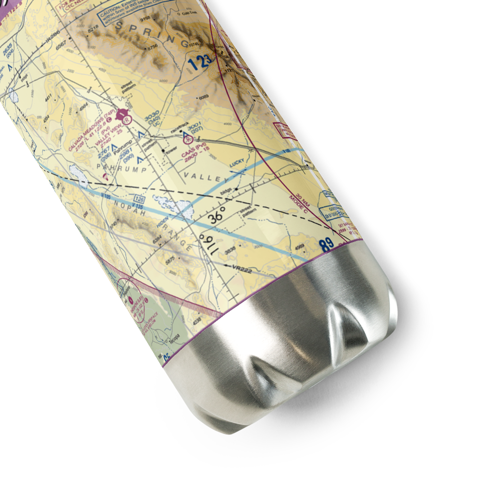 Caas Airport (NV98) VFR Sectional Water Bottle 