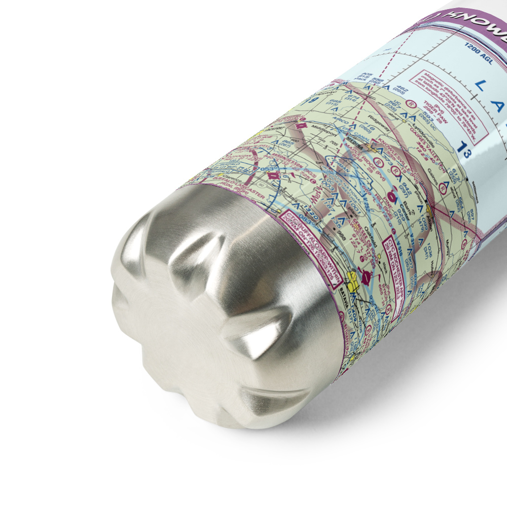 Knowlesville Airport (NY01) VFR Sectional Water Bottle 
