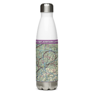 F&F Airpark Airport (NY25) VFR Sectional Water Bottle