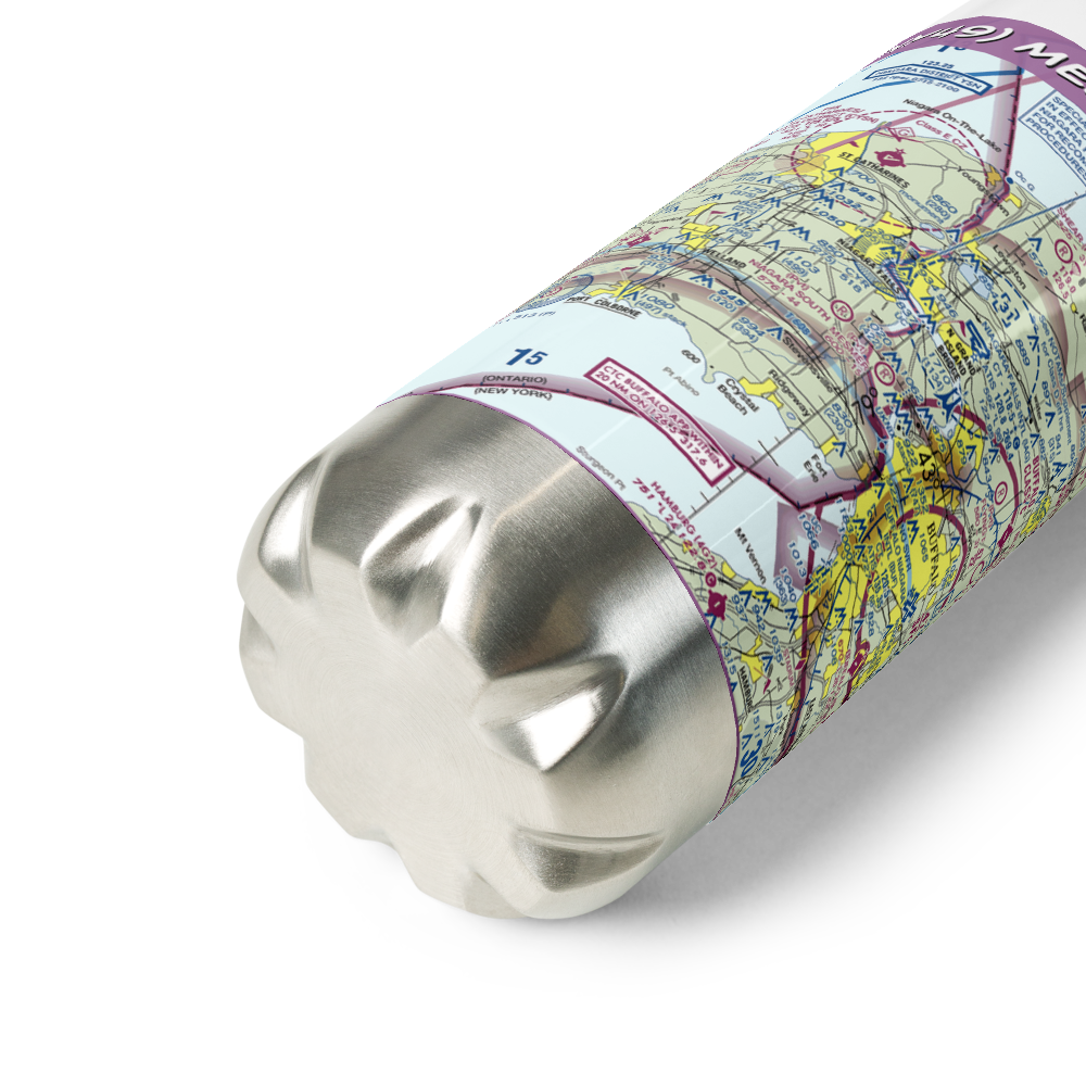 Mesmer Airport (NY49) VFR Sectional Water Bottle 