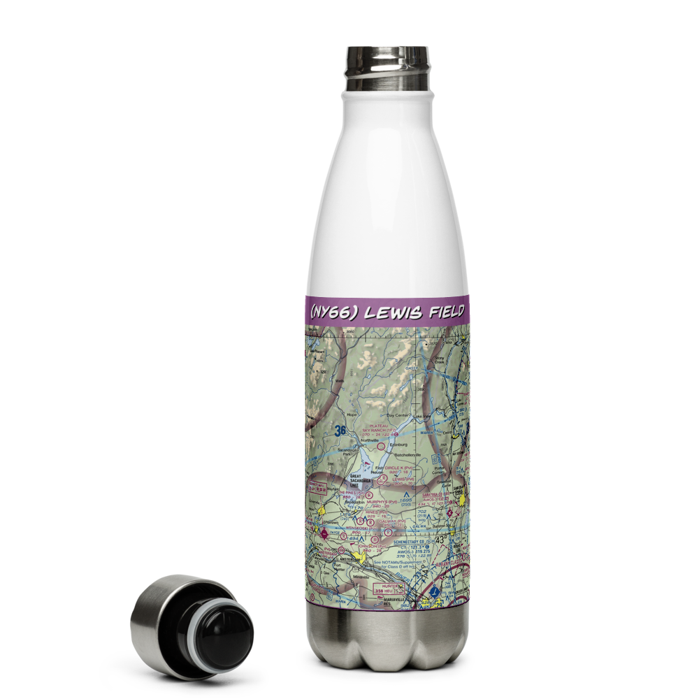 Lewis Field (NY66) VFR Sectional Water Bottle 