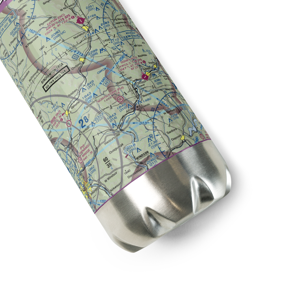 Miller Field (NY73) VFR Sectional Water Bottle 