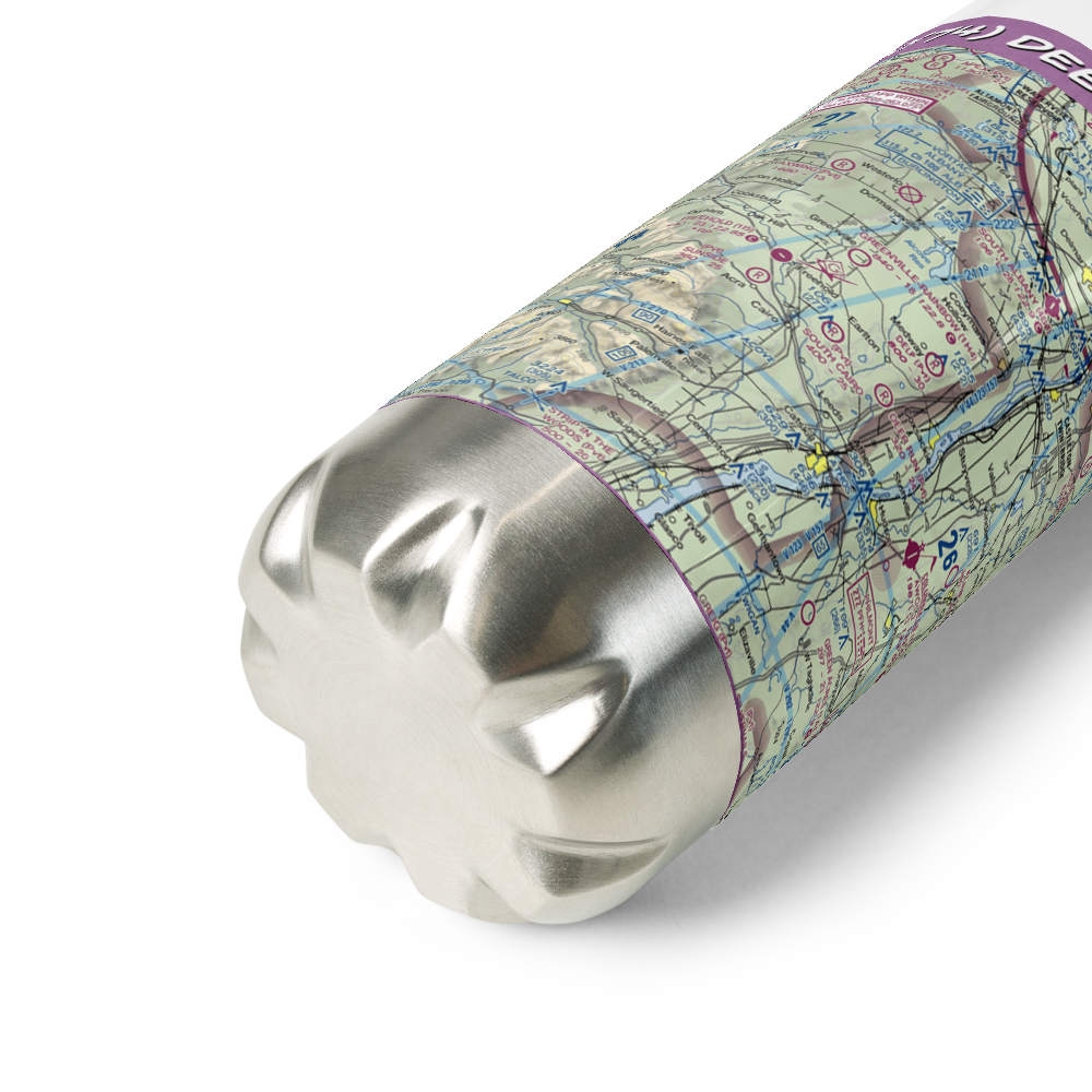 Deer Run Airport (NY74) VFR Sectional Water Bottle 