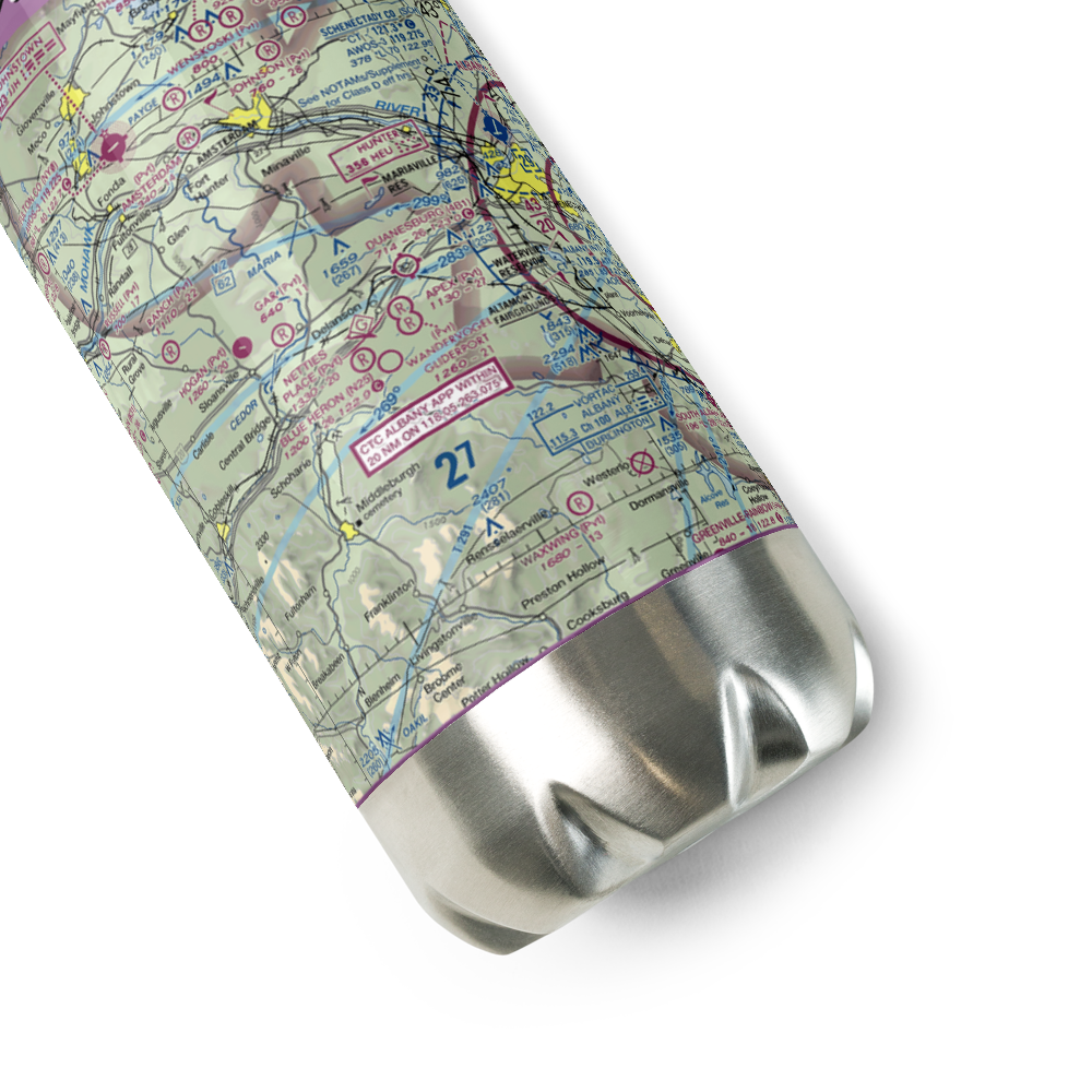 Wandervogel Gliderport (NY77) VFR Sectional Water Bottle 