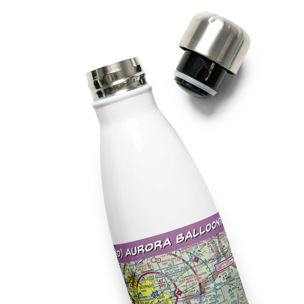 Aurora Balloonport (NY80) VFR Sectional Water Bottle 