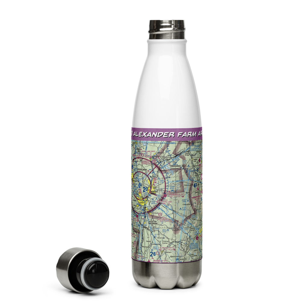 Alexander Farm Airport (NY82) VFR Sectional Water Bottle 