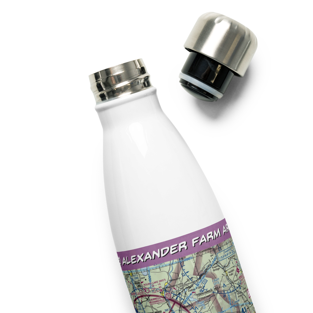 Alexander Farm Airport (NY82) VFR Sectional Water Bottle 
