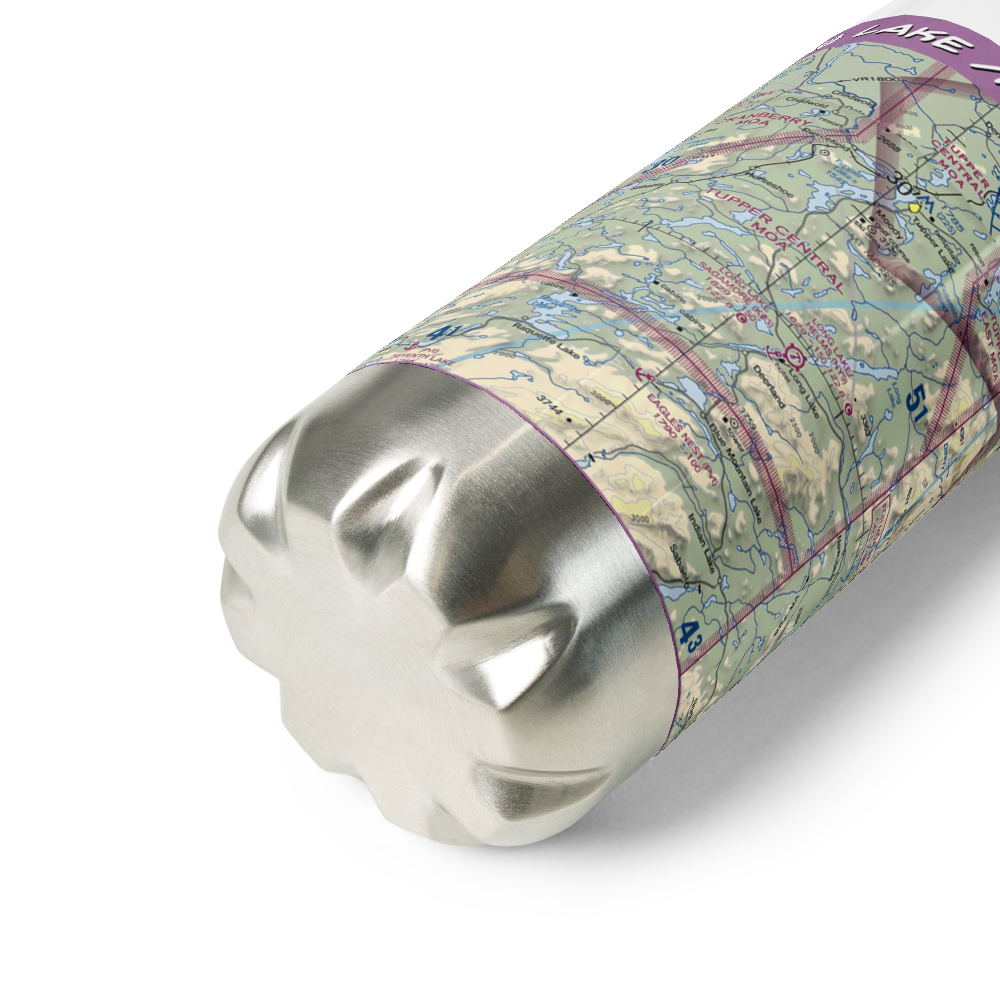 Long Lake /Helms Seaplane Base (NY9) VFR Sectional Water Bottle 