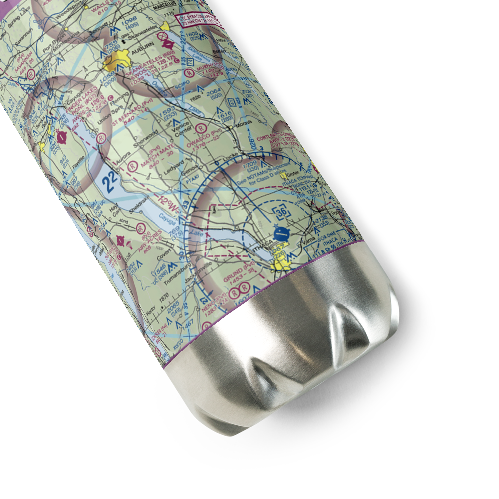 Owasco Airport (92NK) VFR Sectional Water Bottle 