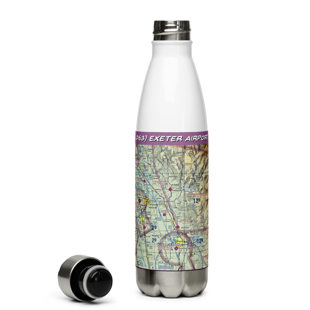 Exeter Airport (O63) VFR Sectional Water Bottle 