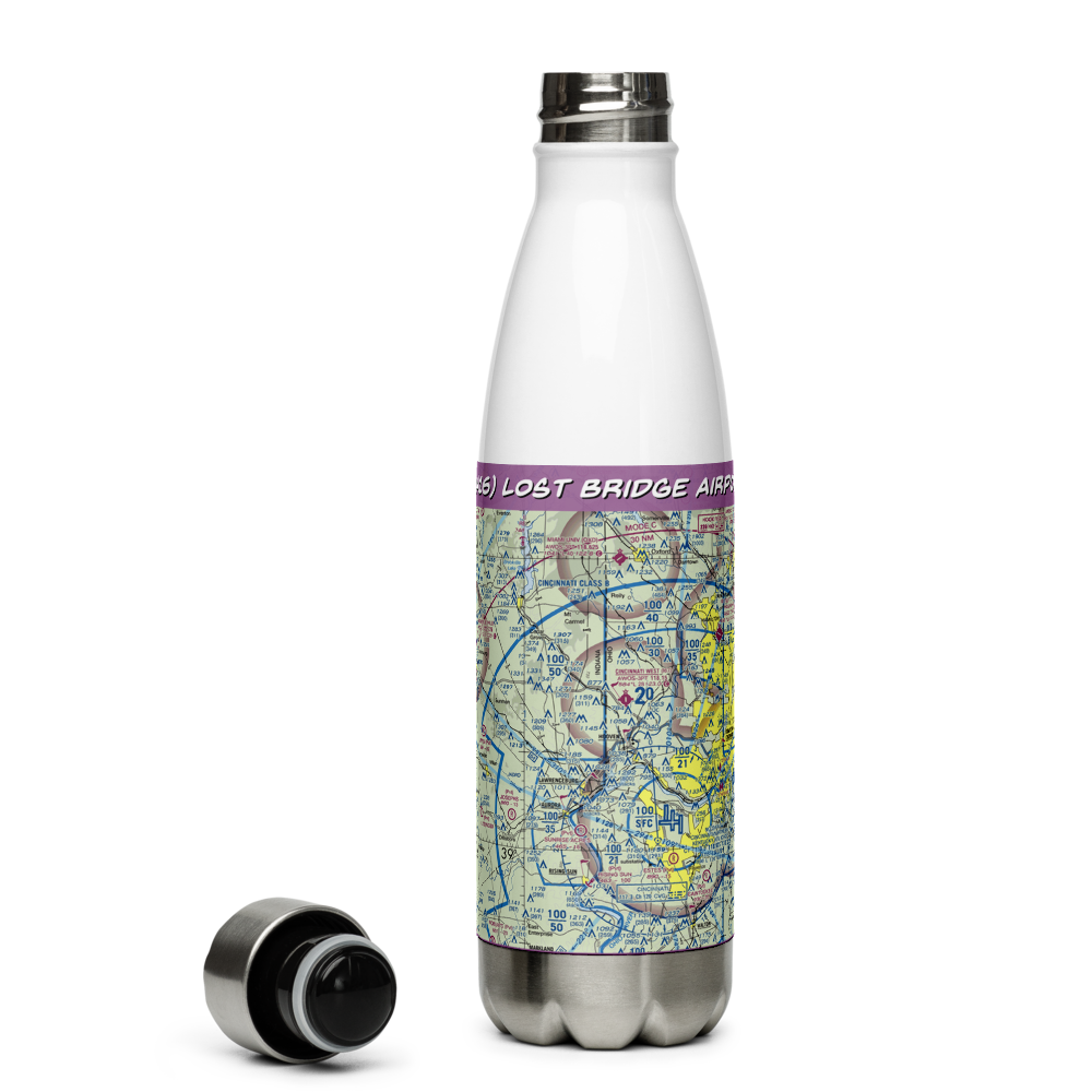 Lost Bridge Airport (OA16) VFR Sectional Water Bottle 