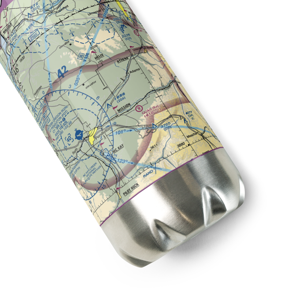 Curtis Airfield (OG08) VFR Sectional Water Bottle 