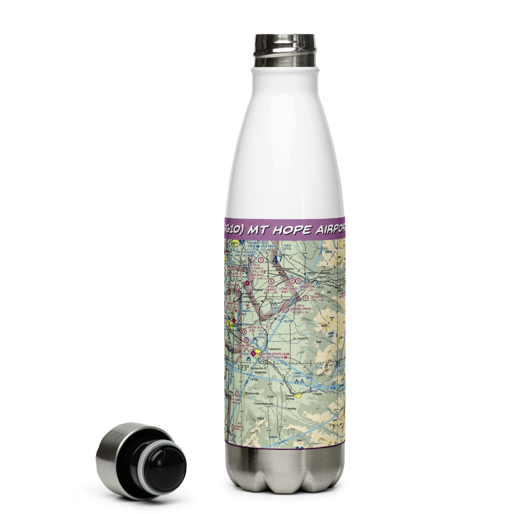 Mt Hope Airport (OG10) VFR Sectional Water Bottle 