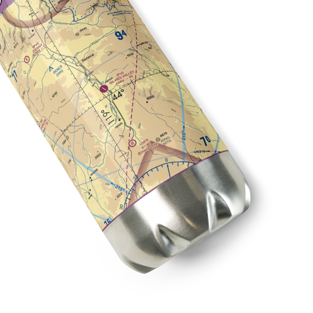 Silvies Valley Ranch Airport (OG14) VFR Sectional Water Bottle 