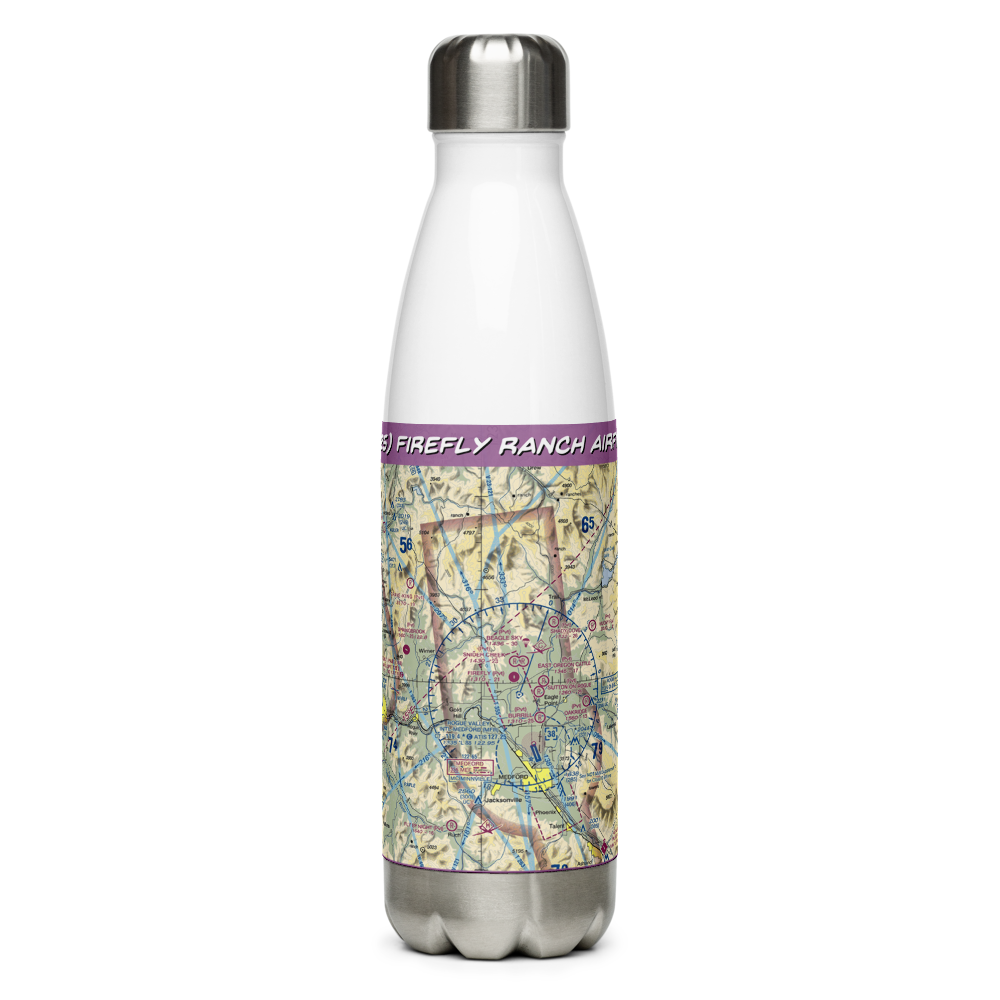 Firefly Ranch Airfield (OG25) VFR Sectional Water Bottle 