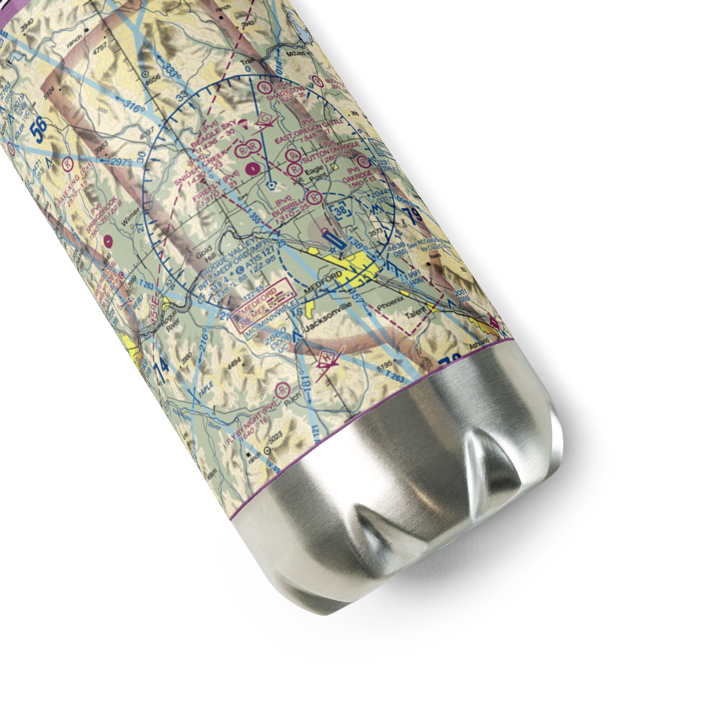 Firefly Ranch Airfield (OG25) VFR Sectional Water Bottle 