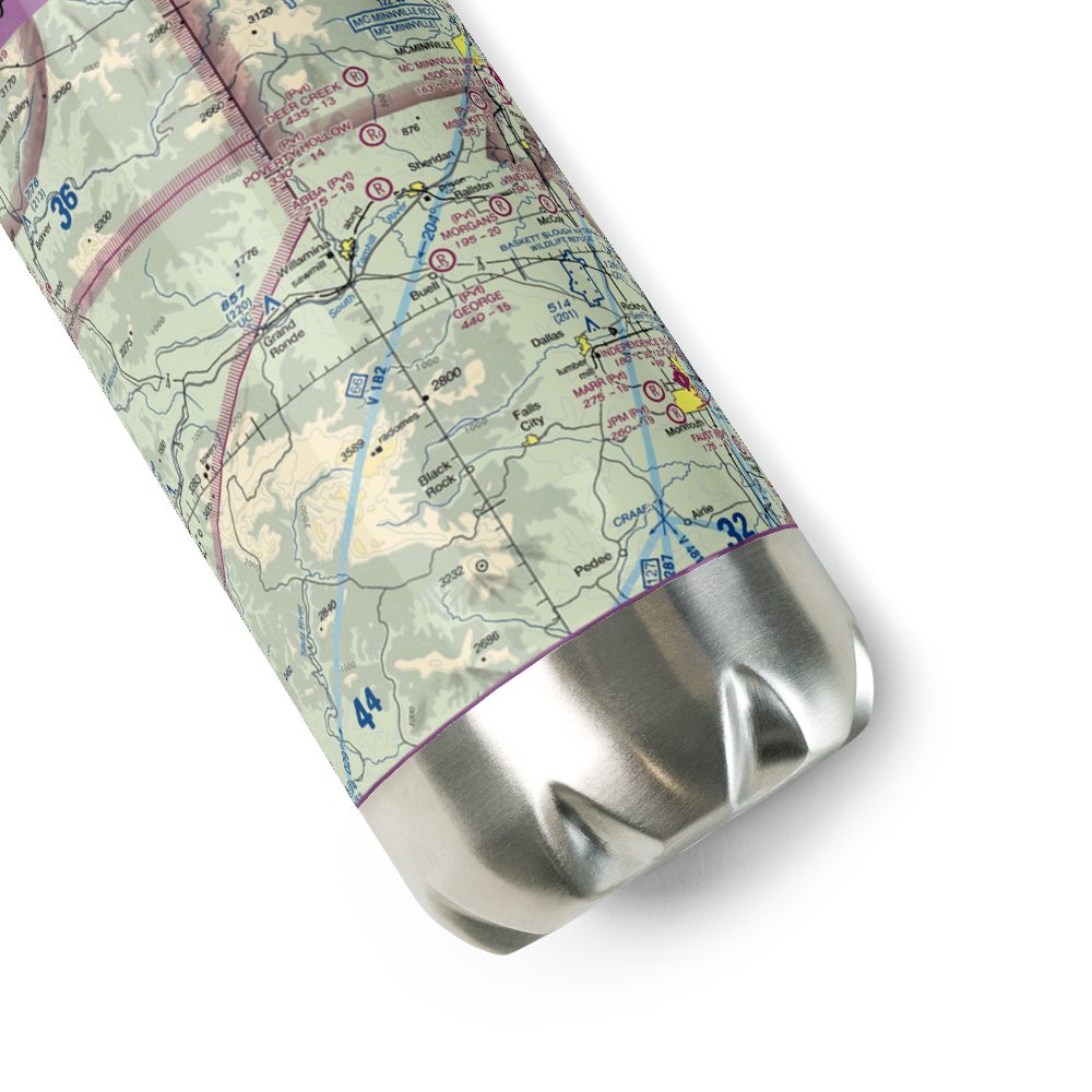 Roscoes Airport (OG26) VFR Sectional Water Bottle 