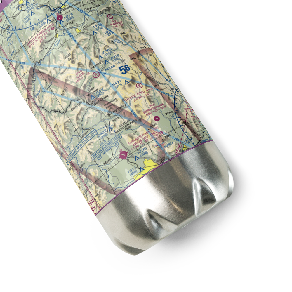 Nace Family Airstrip (OG41) VFR Sectional Water Bottle 