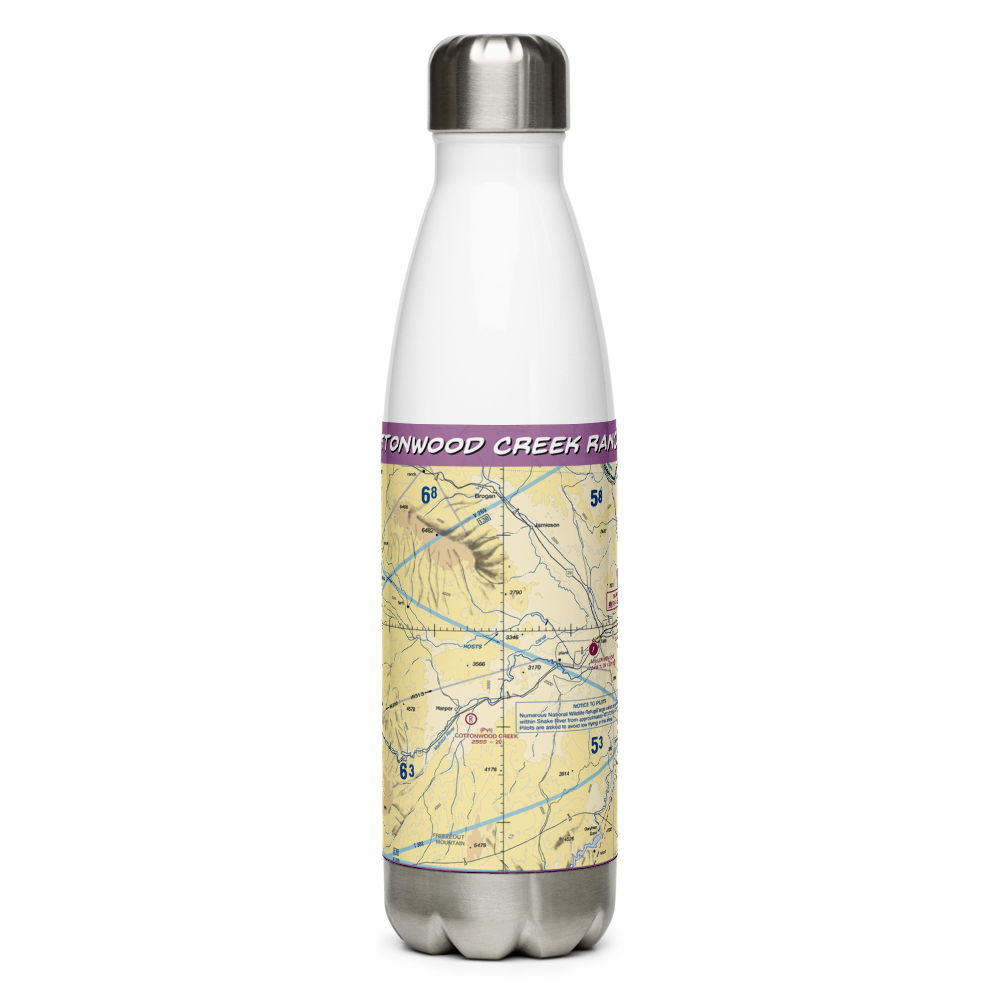 Cottonwood Creek Ranch Airport (OG50) VFR Sectional Water Bottle 