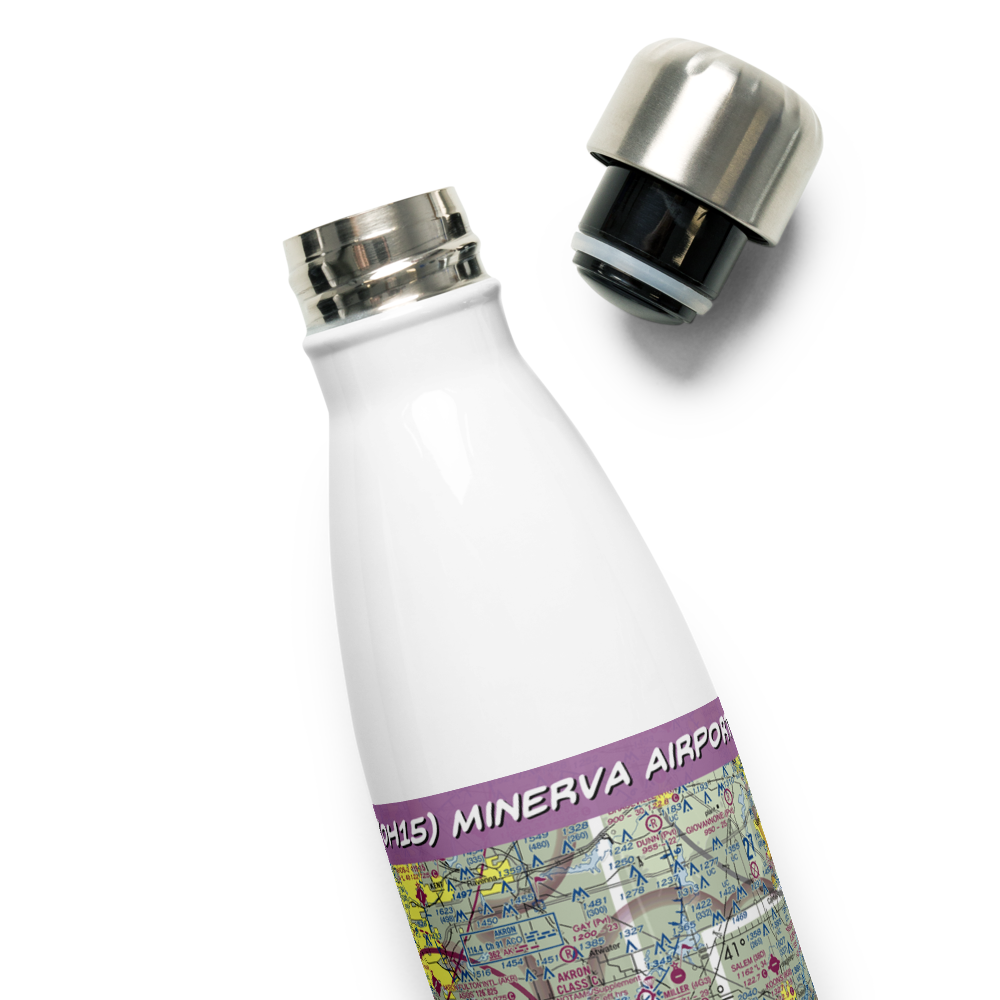 Minerva Airport (OH15) VFR Sectional Water Bottle 