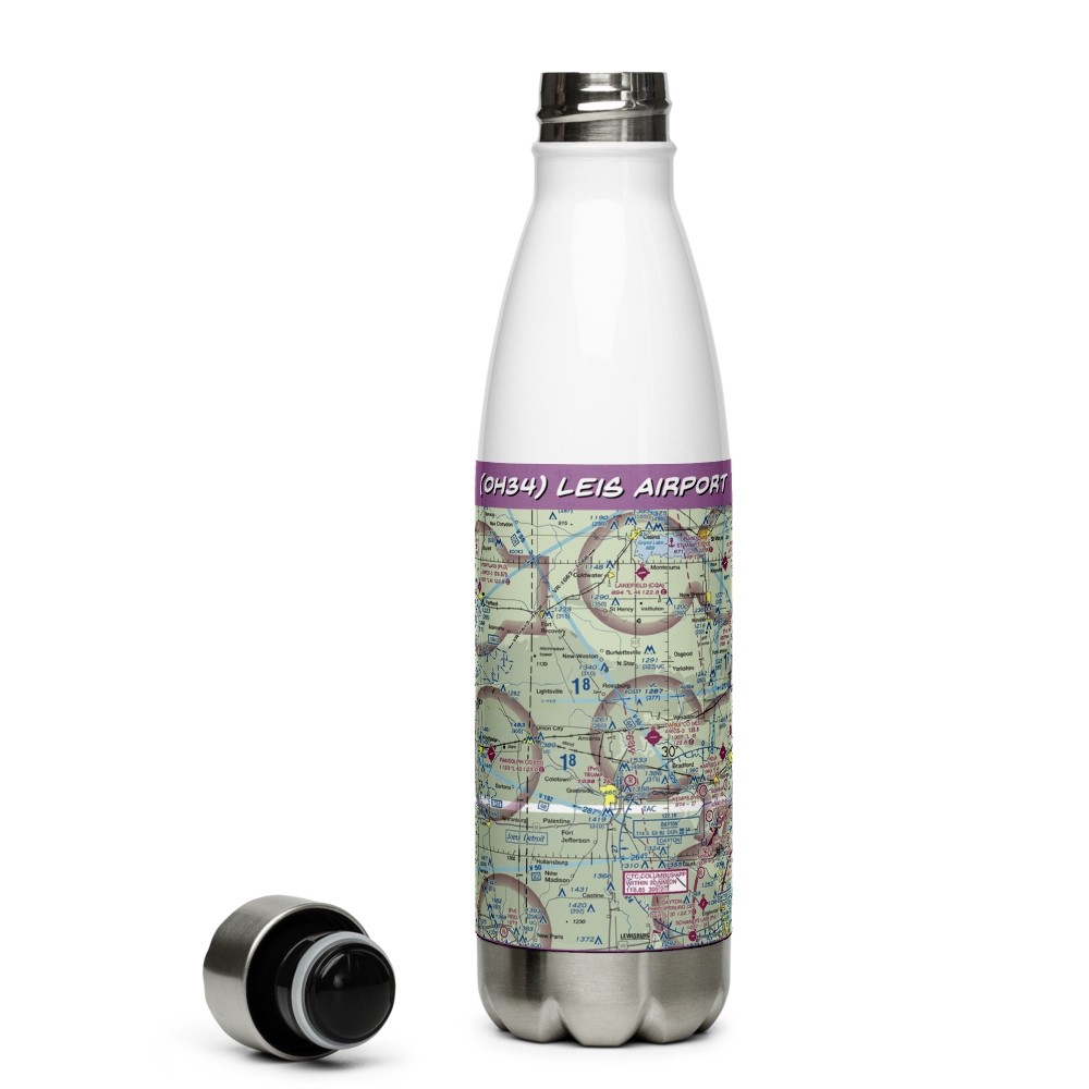Leis Airport (OH34) VFR Sectional Water Bottle 