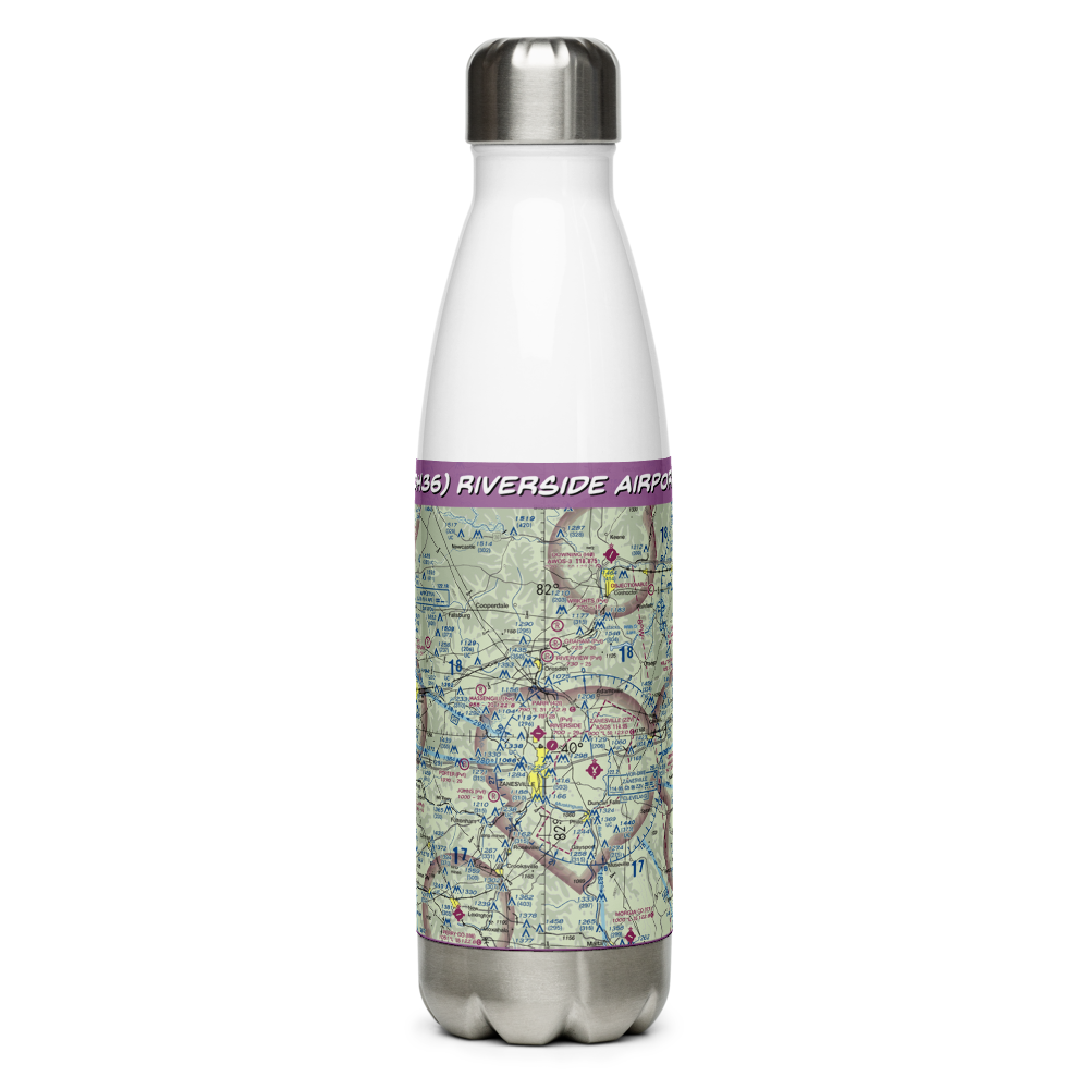 Riverside Airport (OH36) VFR Sectional Water Bottle 