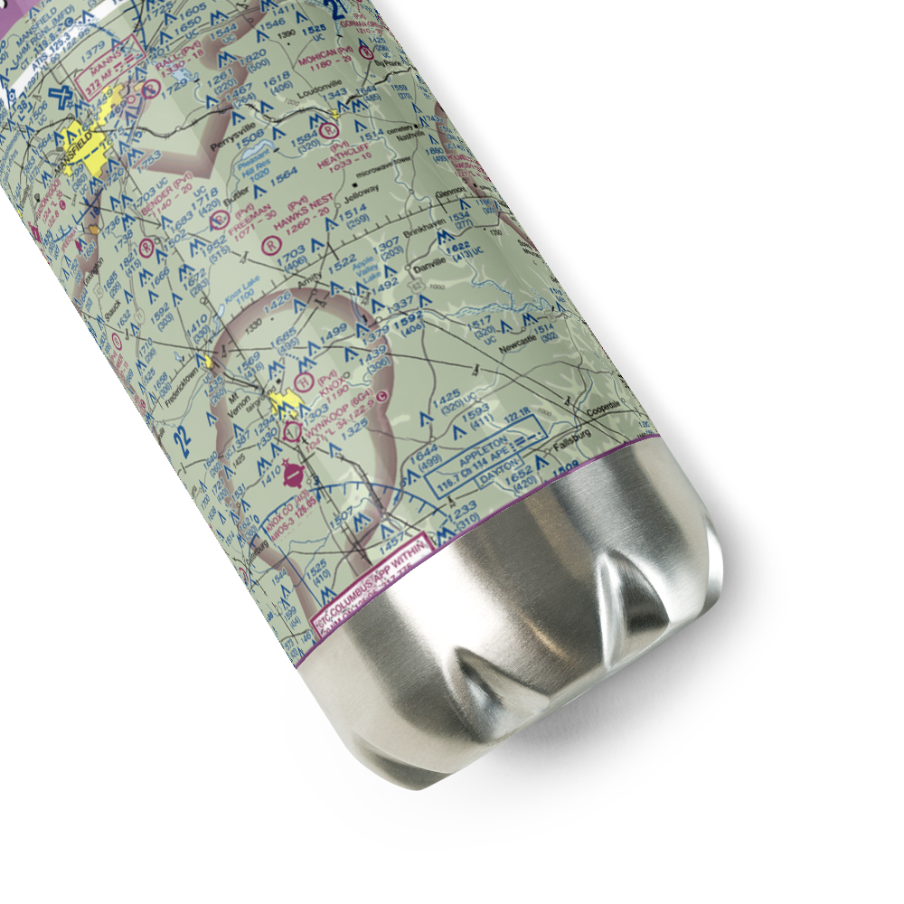 Hawk's Nest Airport (OH42) VFR Sectional Water Bottle 
