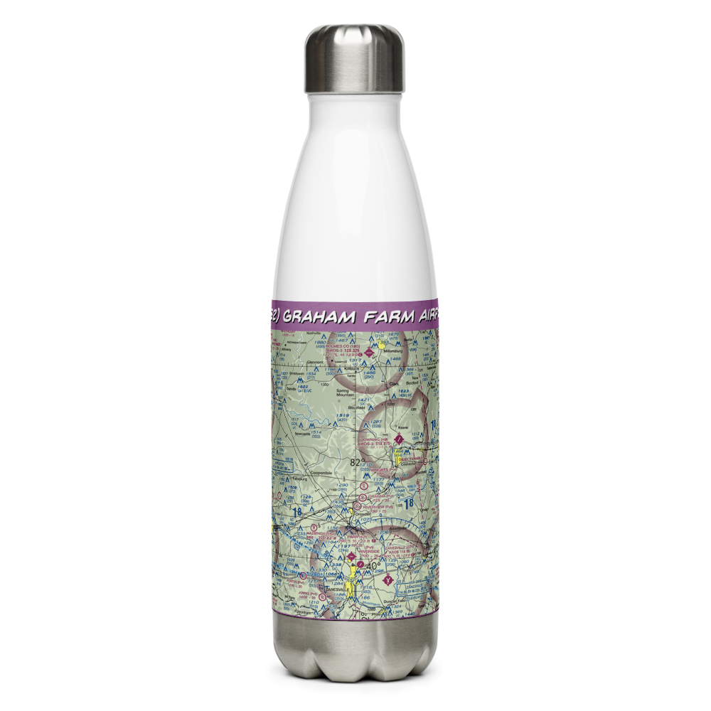 Graham Farm Airport (OH82) VFR Sectional Water Bottle 