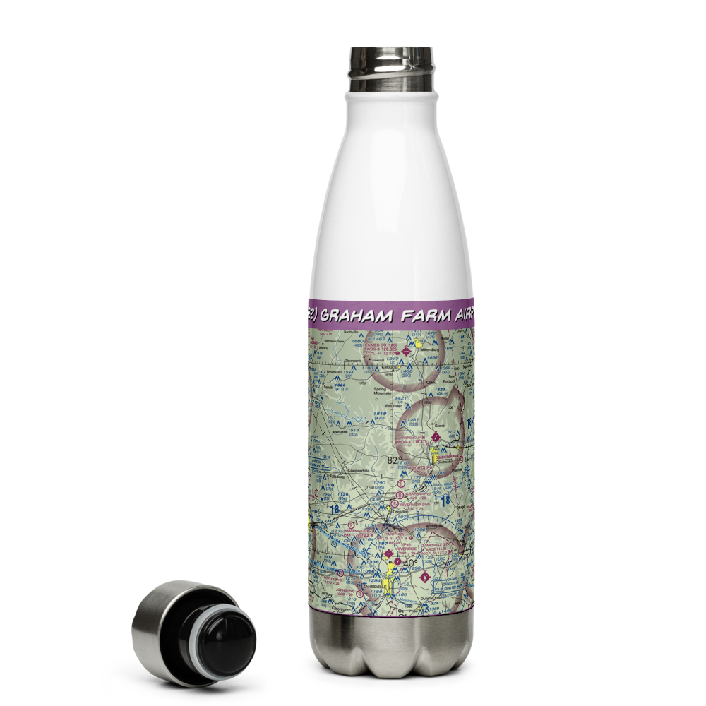 Graham Farm Airport (OH82) VFR Sectional Water Bottle 