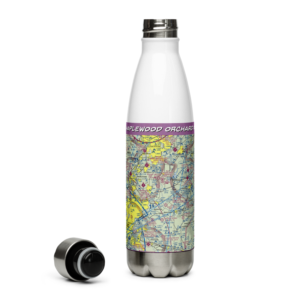 Maplewood Orchard Airport (OH95) VFR Sectional Water Bottle 