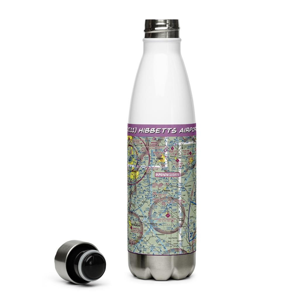 Hibbetts Airport (OI11) VFR Sectional Water Bottle 