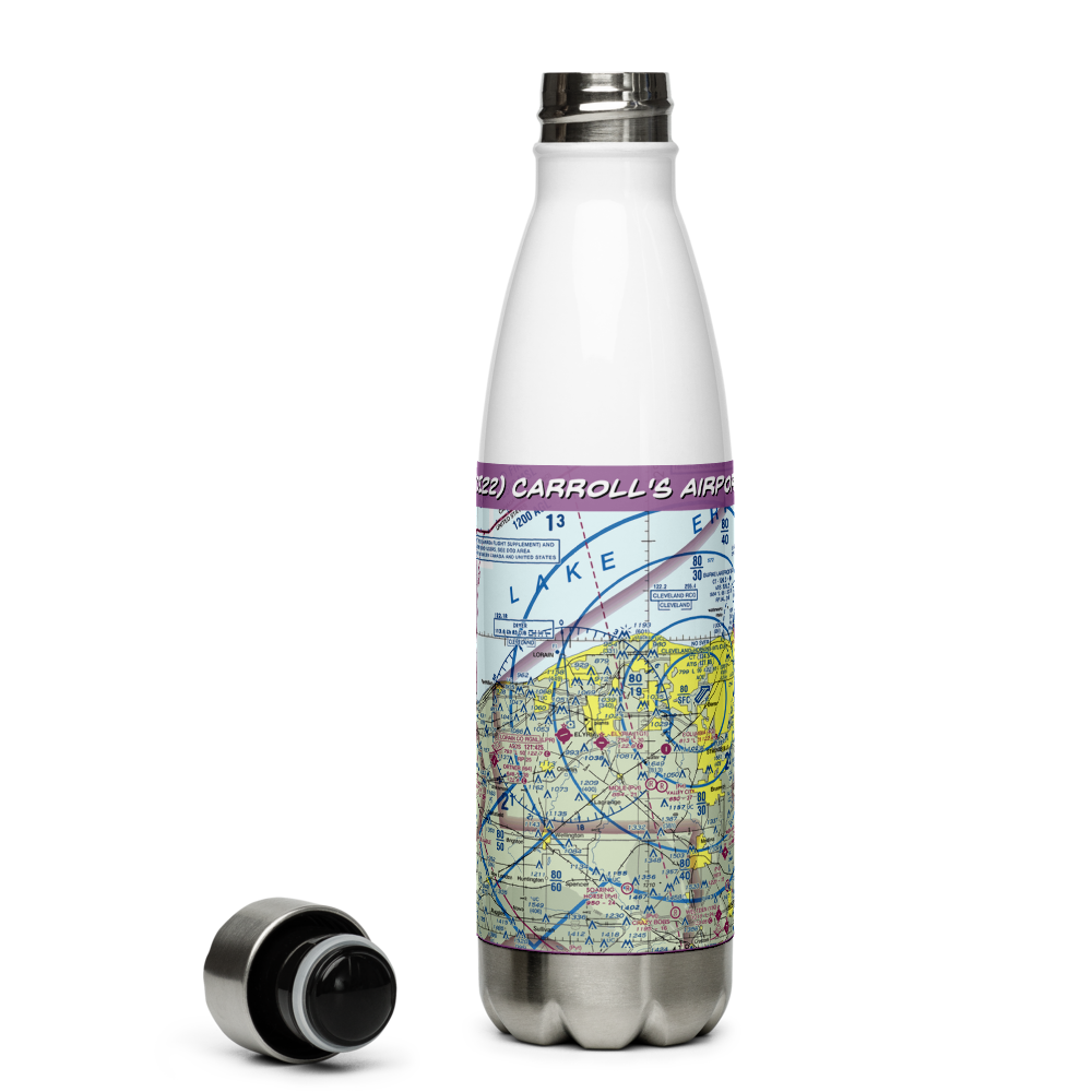 Carroll's Airport (OI22) VFR Sectional Water Bottle 