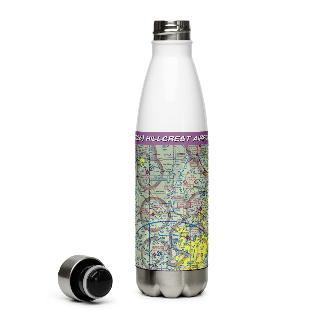 Hillcrest Airport (OI26) VFR Sectional Water Bottle 