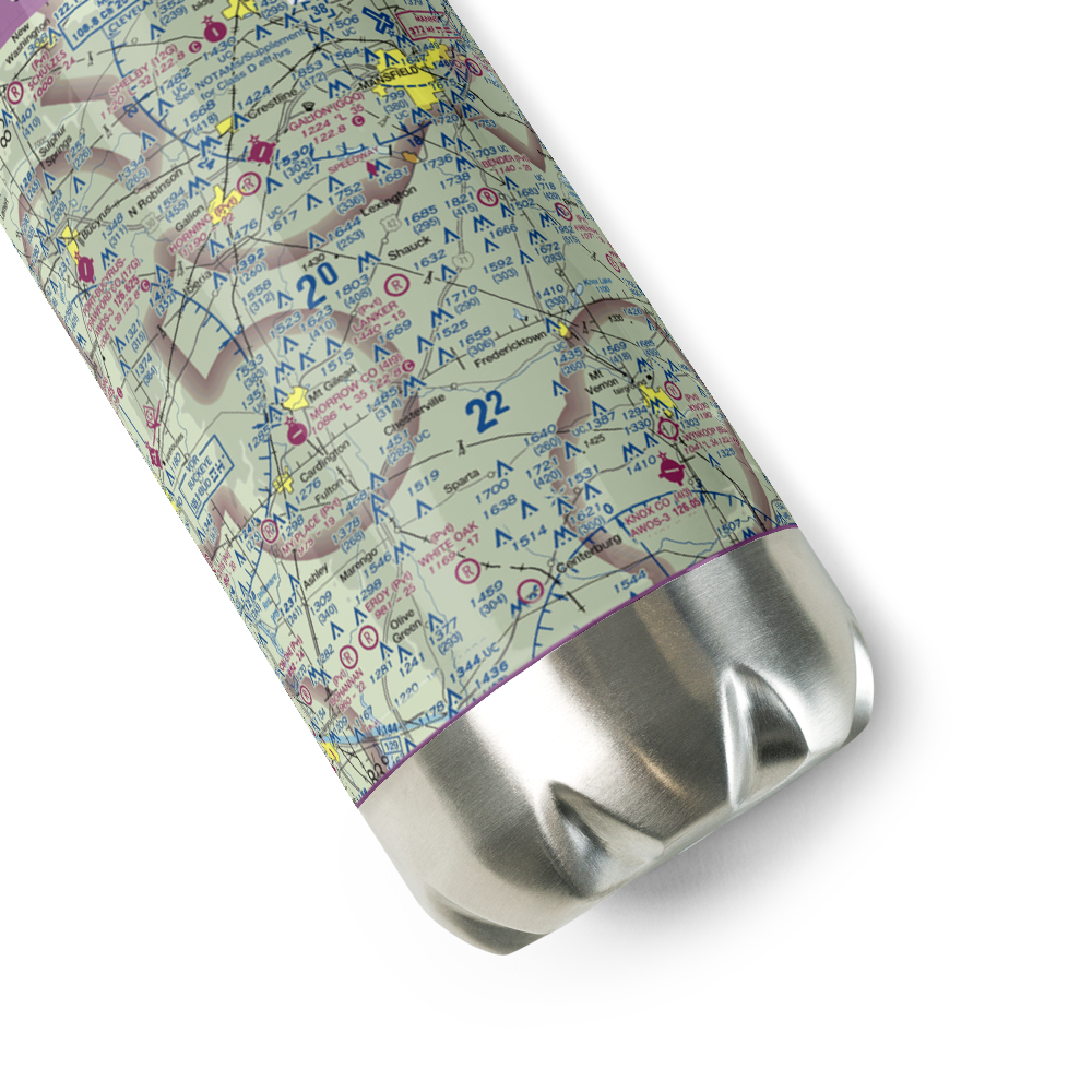 Lanker Airport (OI28) VFR Sectional Water Bottle 