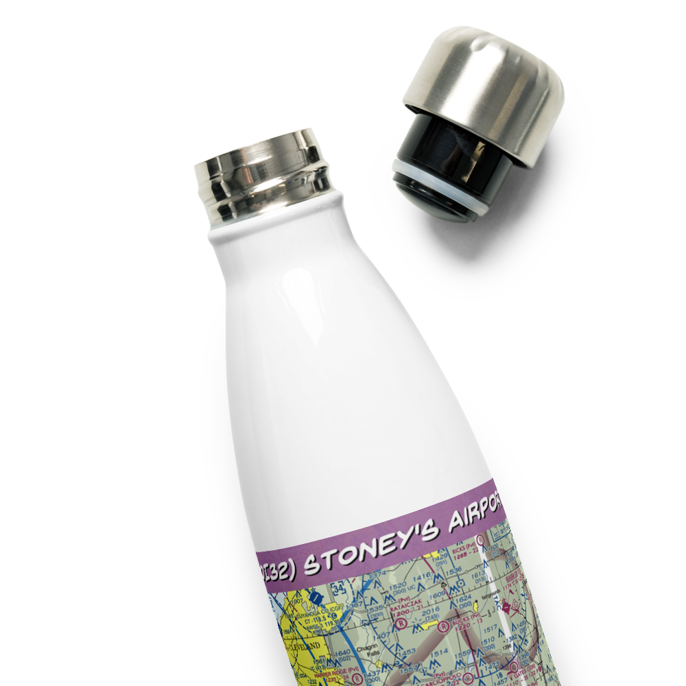Stoney's Airport (OI32) VFR Sectional Water Bottle 