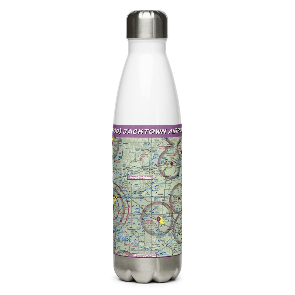 Jacktown Airport (OK00) VFR Sectional Water Bottle 