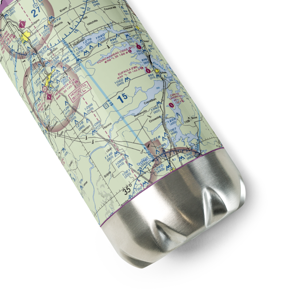 Canadian River Ranch Airport (OK04) VFR Sectional Water Bottle 