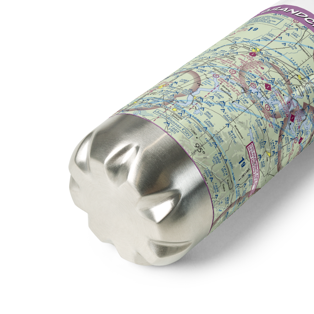 Grandcraft Landing Strip (OK30) VFR Sectional Water Bottle 