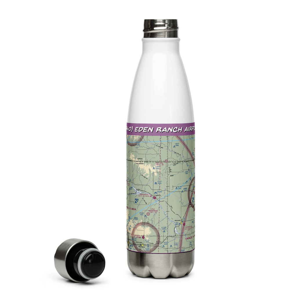 Eden Ranch Airport (OK40) VFR Sectional Water Bottle 