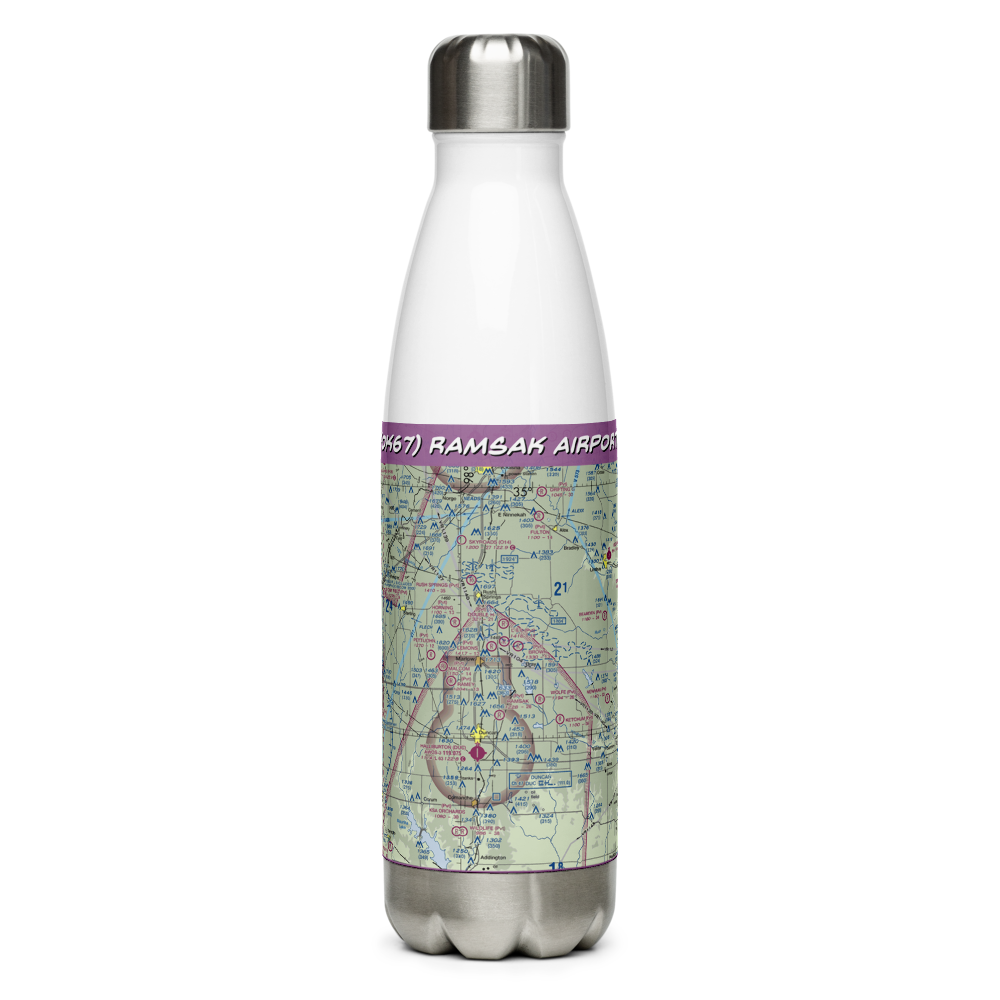 Ramsak Airport (OK67) VFR Sectional Water Bottle 