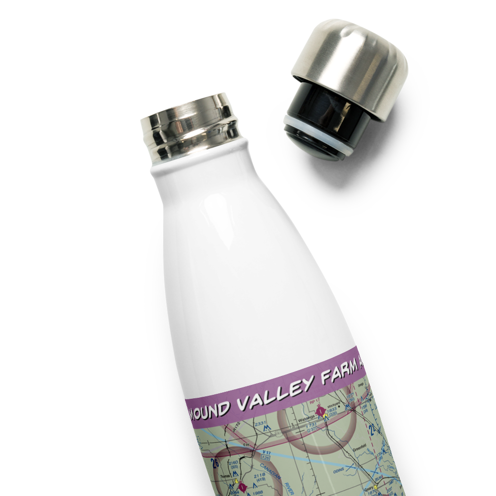 Mound Valley Farm Airport (OK77) VFR Sectional Water Bottle 