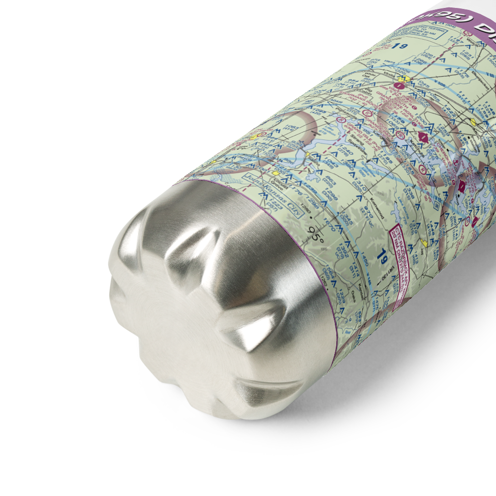 Disney Airport (OK95) VFR Sectional Water Bottle 