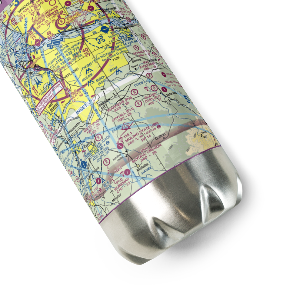 Happy Valley Airport (OL03) VFR Sectional Water Bottle 