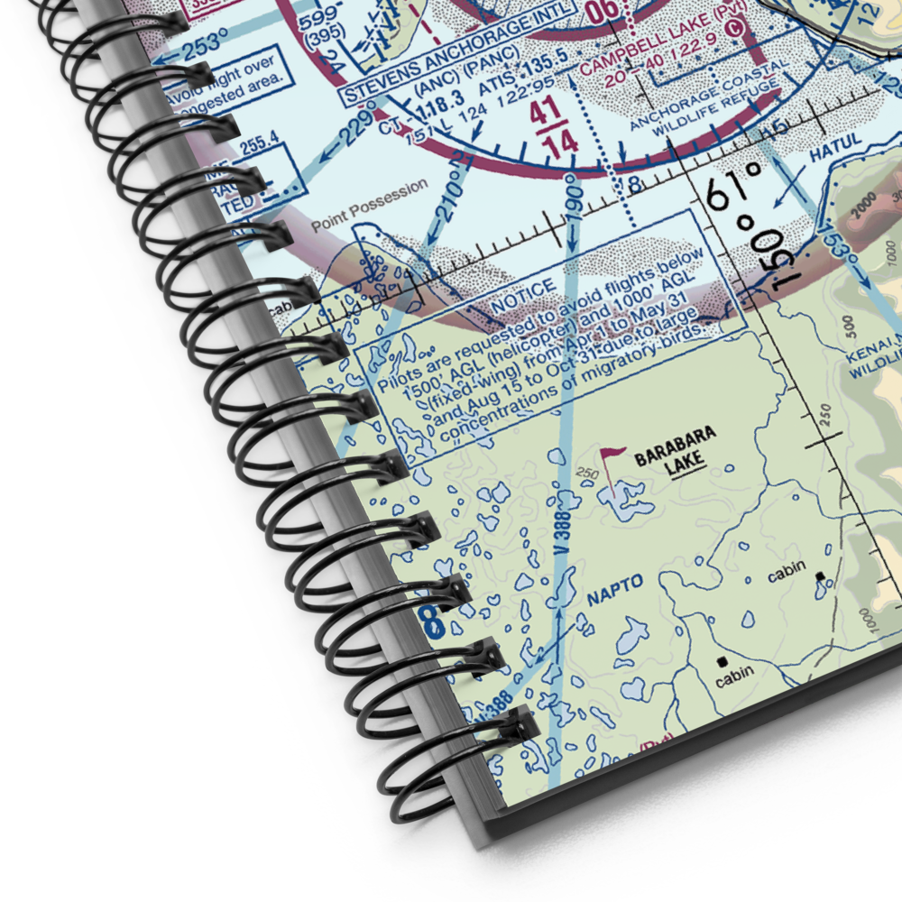 Campbell Lake Seaplane Base (33AA) VFR Sectional Notebook 