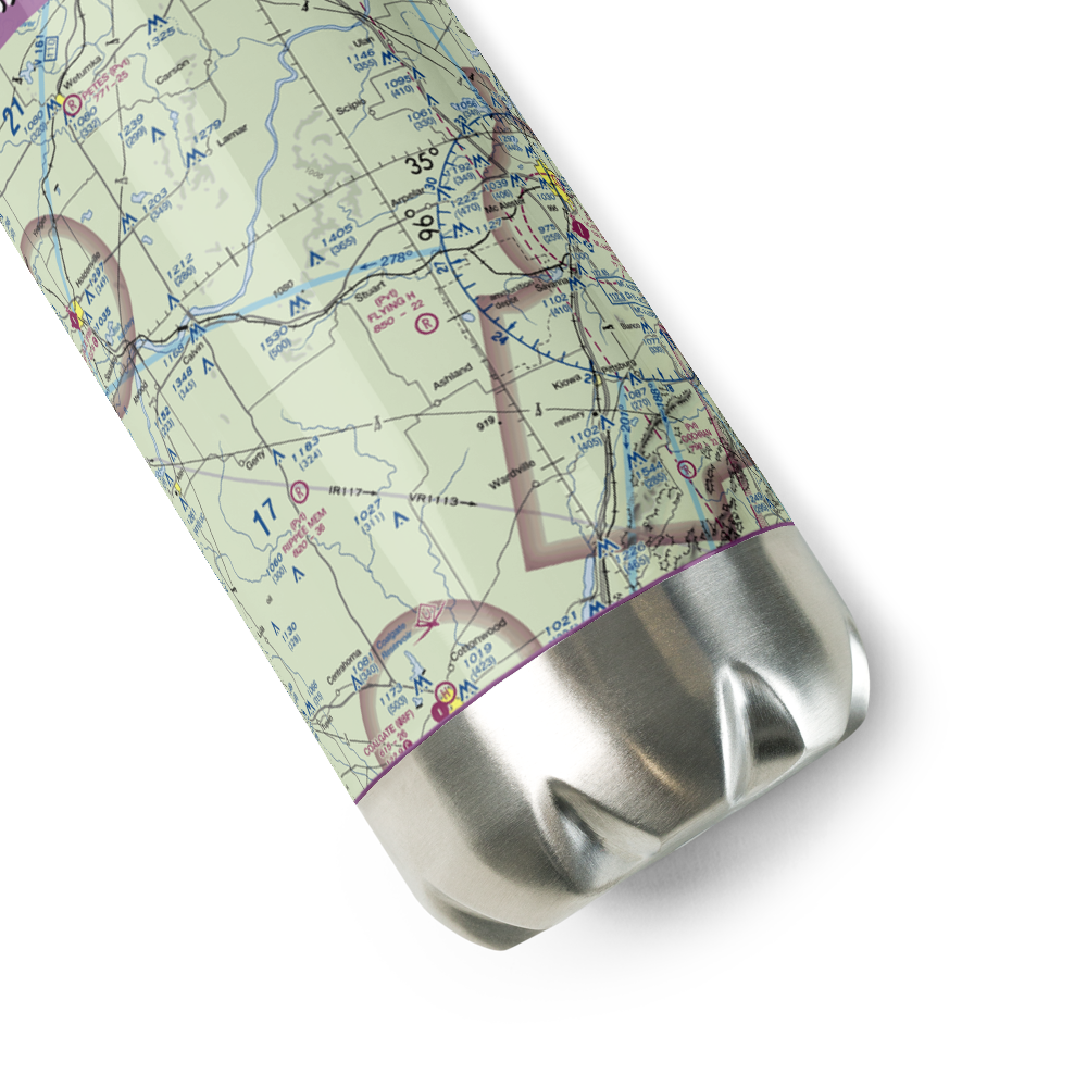 Stuart Mountain Airpark (OL19) VFR Sectional Water Bottle 