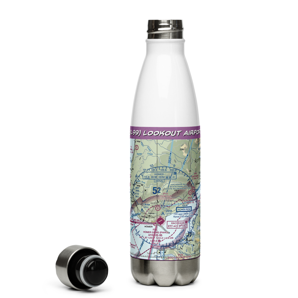 Lookout Airport (OL99) VFR Sectional Water Bottle 