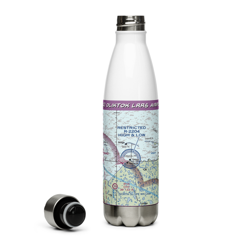 Oliktok LRRS Airport (OLI) VFR Sectional Water Bottle 