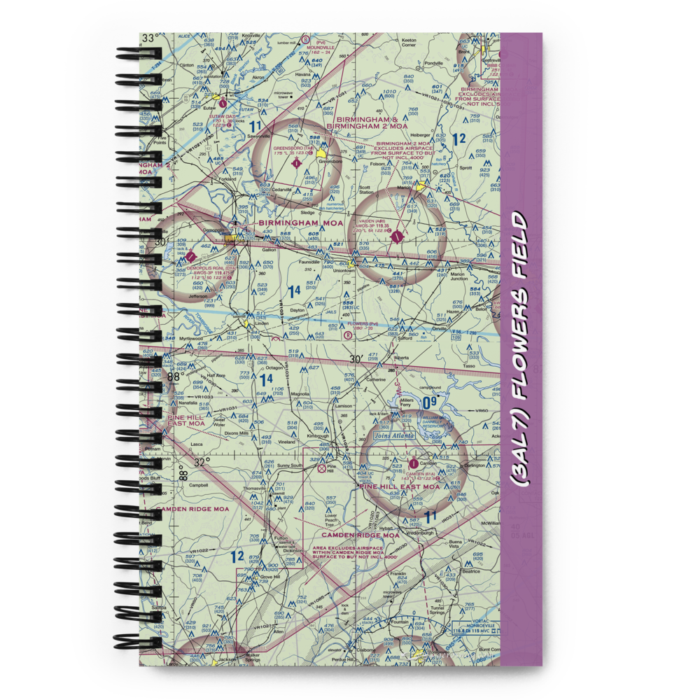Flowers Field (3AL7) VFR Sectional Notebook 